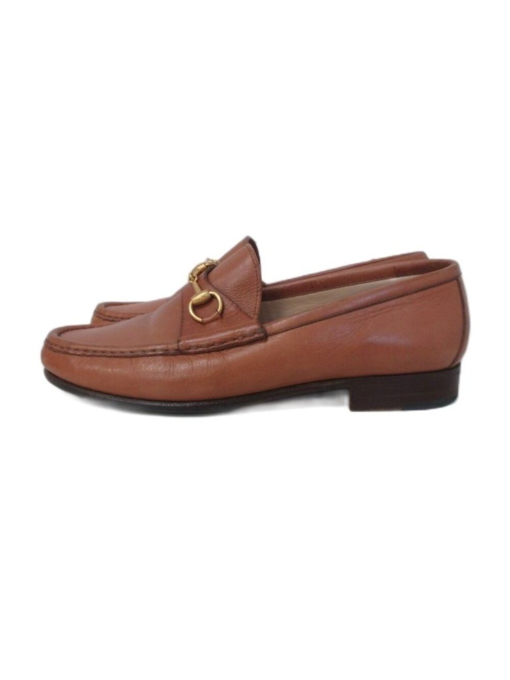 Gucci Horsebit Loafers Leather Shoes Heels Brown